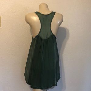 Anthropologie Tops - Silk and knit racer back tank Anthropologie Tops - Silk and knit racer back tank
